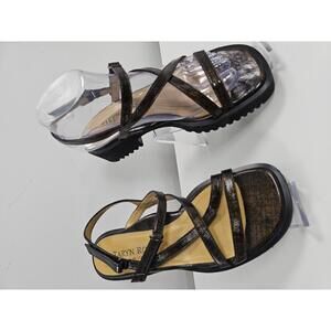 Taryn Rose Women's Brown Strappy Sandals with Chunky Sole